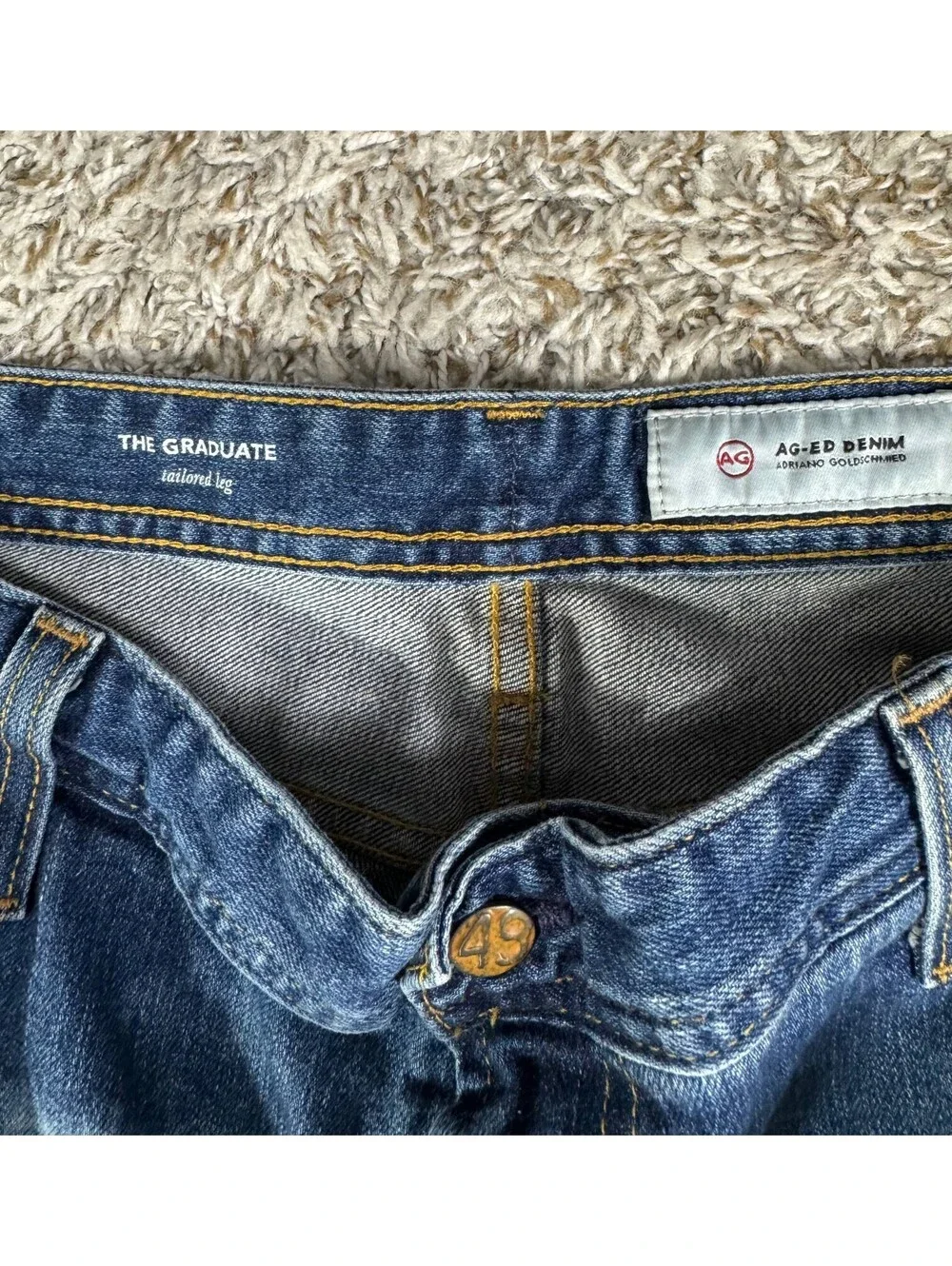 AG Adriano Goldschmied The Graduate Men’s Jeans Size 40x32 Blue Stretch
